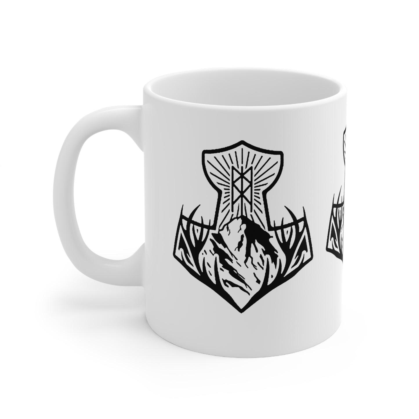 Thor's Hammer Antlers Mug (11oz)