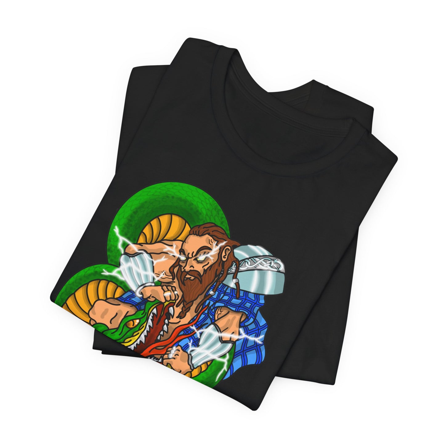 Ragnarök Clash T-Shirt: Thor vs. Jörmungandr