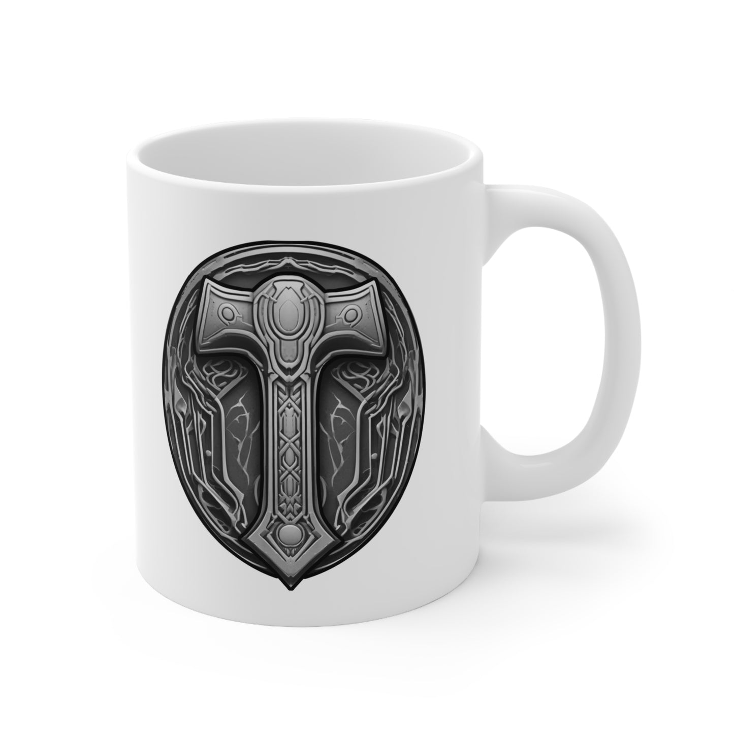 Mjolnir Odinson Tattoo Mug: Inked Thunder Power