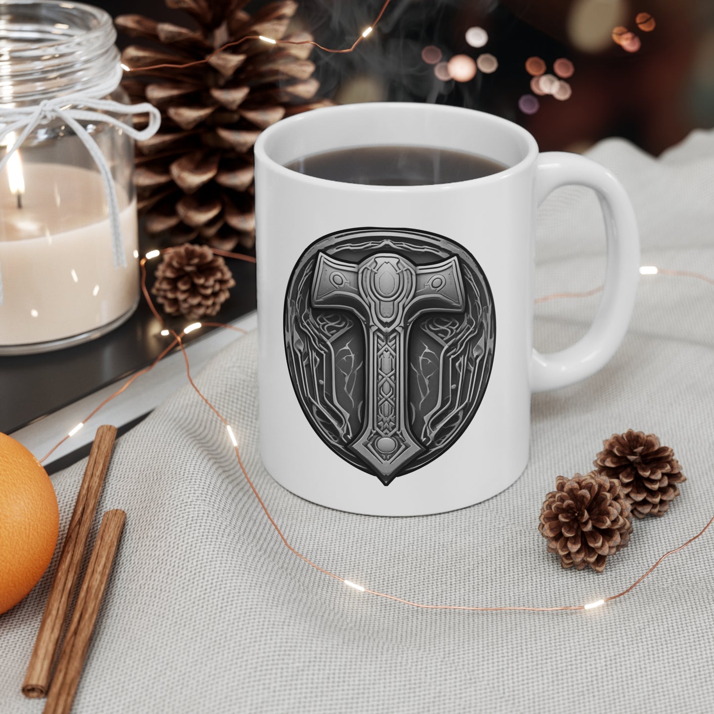Mjolnir Odinson Tattoo Mug: Inked Thunder Power