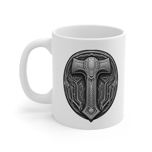 Mjolnir Odinson Tattoo Mug: Inked Thunder Power