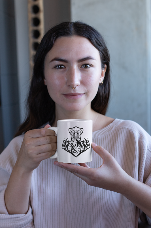 Thor's Hammer Antlers Mug  (11oz)